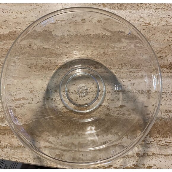 GE General Electric Vintage Glass Mixing Bowl Clear With Logo - Picture 3 of 4